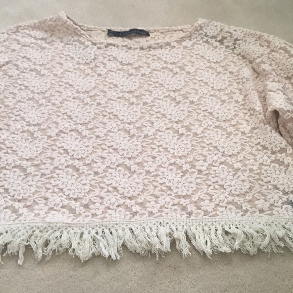 Patterson J. Kincaid Lace Sweater w/ Fringe